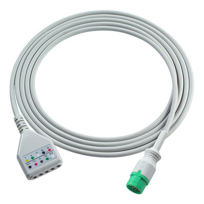 Biolight 12pin EKG Adapter Kabel ECG Kabel Din Style M7000 M8000A M8500 M9500 Kable rozszerzające EKG