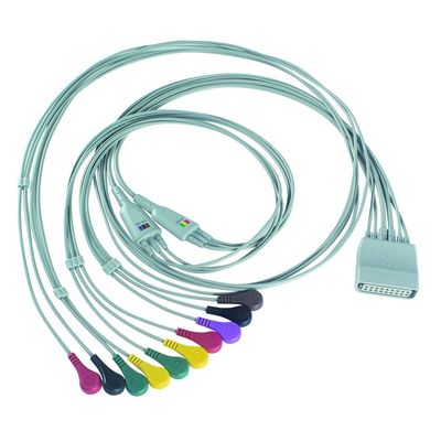 Kompatybilny z PH Telemetry Holter EKG 10Lead ECG Cable Holter IEC Snap