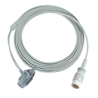 Szara kompatybilna sonda SpO2 dla noworodka dla Medetec England SPO2 Sensor 12Pin 3.0M